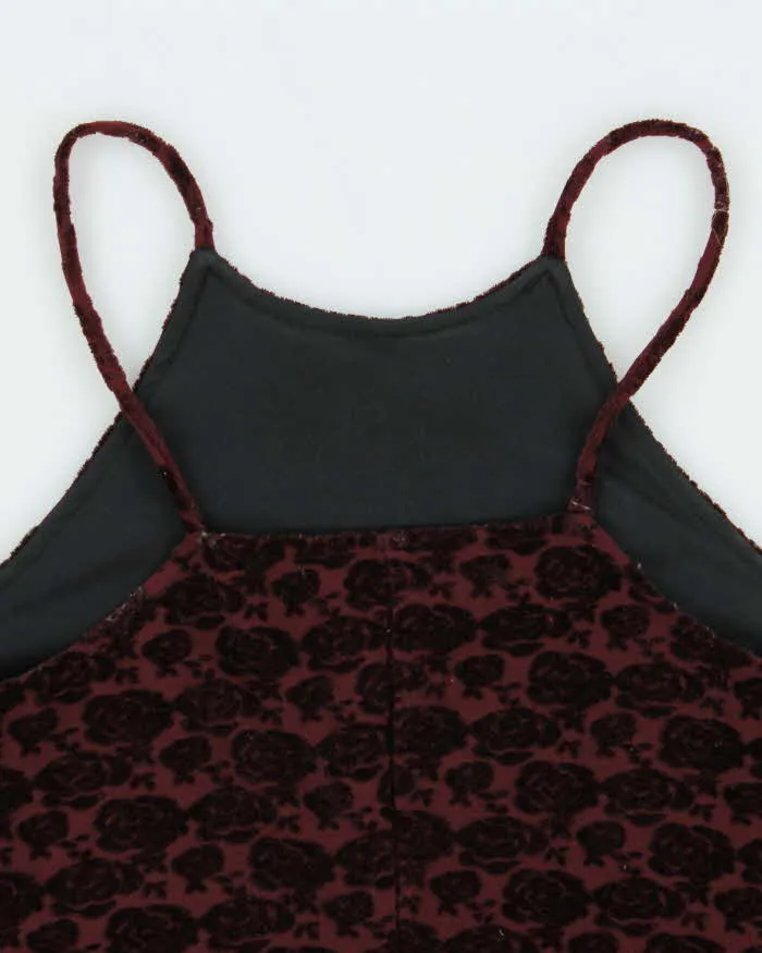 Vintage 90s Jacob Velvet Rose Dress - M sold by Rokit product image thumbnail 5