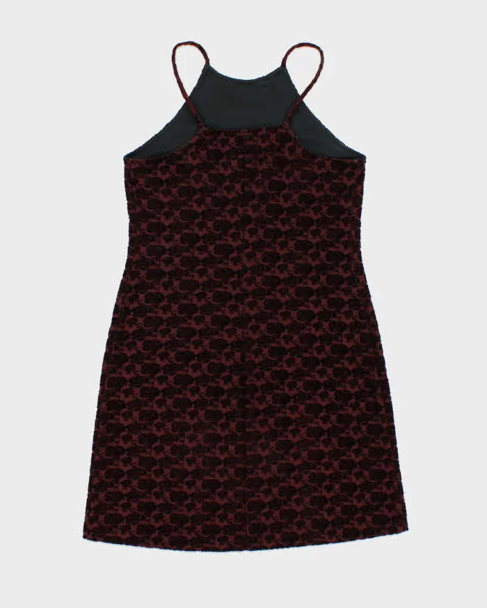 Vintage 90s Jacob Velvet Rose Dress - M sold by Rokit product image thumbnail 2