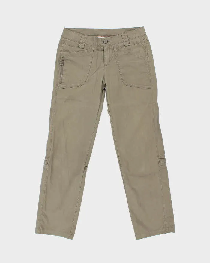 Vintage The North Face Women's Khaki Low Rise Straight Leg Utility Trousers - W32 L31 sold by Rokit