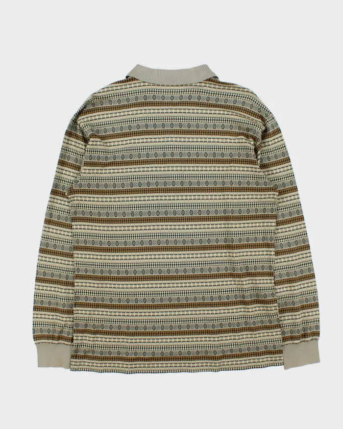 Vintage 1990s Dunhill Patterned Long Sleeve Polo - M sold by Rokit product image thumbnail 2