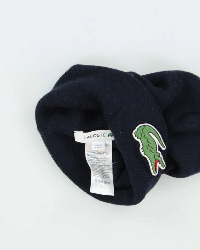 Vintage Lacoste Navy Large Croc Wool Blend Beanie - O/S sold by Rokit product image thumbnail 5