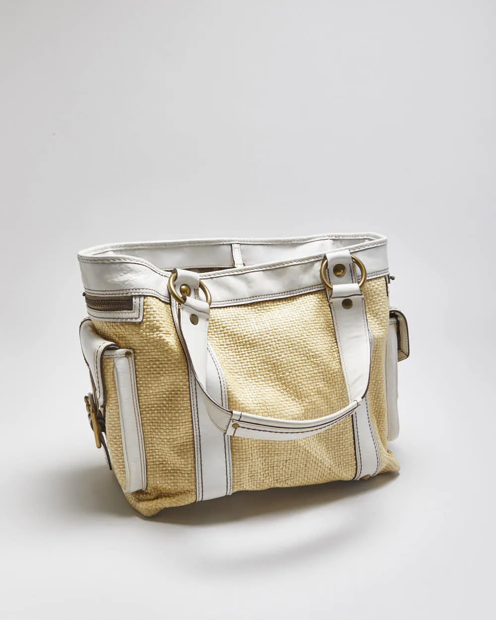 Vintage Coach Legacy Straw Tote Handbag sold by Rokit product image thumbnail 2