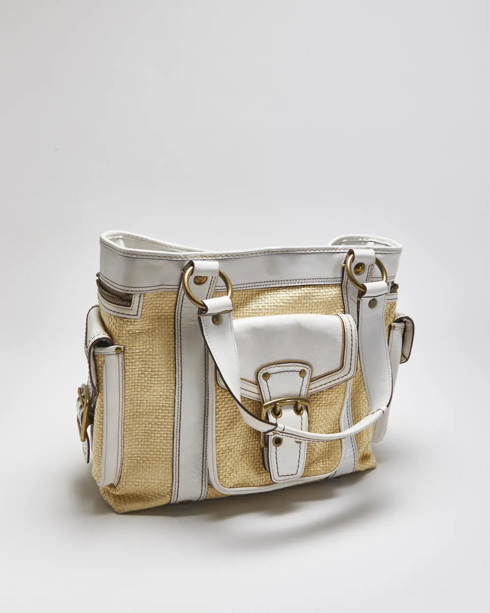 Vintage Coach Legacy Straw Tote Handbag sold by Rokit