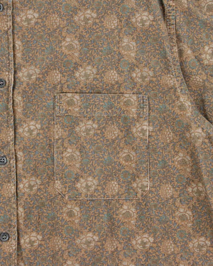 Vintage Ermenegildo Zegna Sport Floral Corduroy Long Sleeve Shirt - XL sold by Rokit product image thumbnail 4