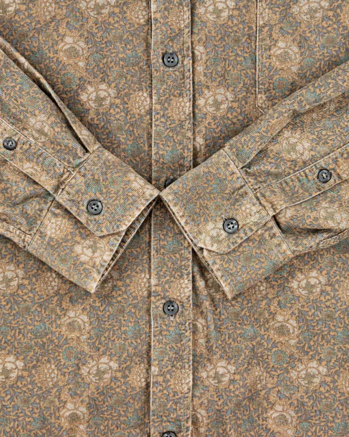 Vintage Ermenegildo Zegna Sport Floral Corduroy Long Sleeve Shirt - XL sold by Rokit product image thumbnail 5