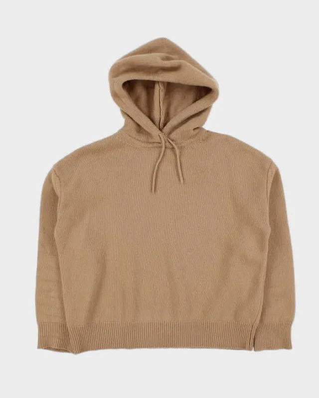 Weekend MaxMara Women's Pure Wool Tan Oversized Pullover Hooded Knit - S made by Rokit