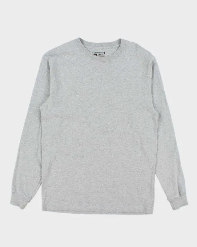 Carhartt Grey Long Sleeve T-shirt - XS sold by Rokit