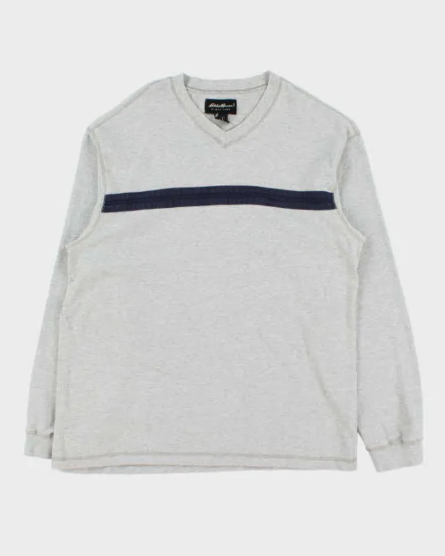 Vintage Eddie Bauer V-neck Long Sleeve T-shirt - M sold by Rokit