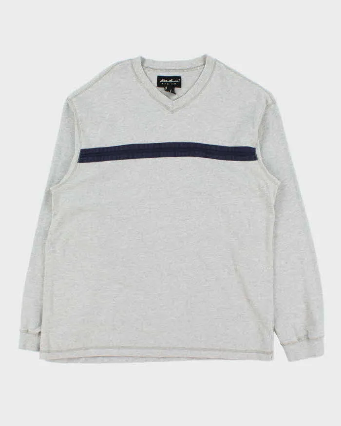 Vintage Eddie Bauer V-neck Long Sleeve T-shirt - M sold by Rokit