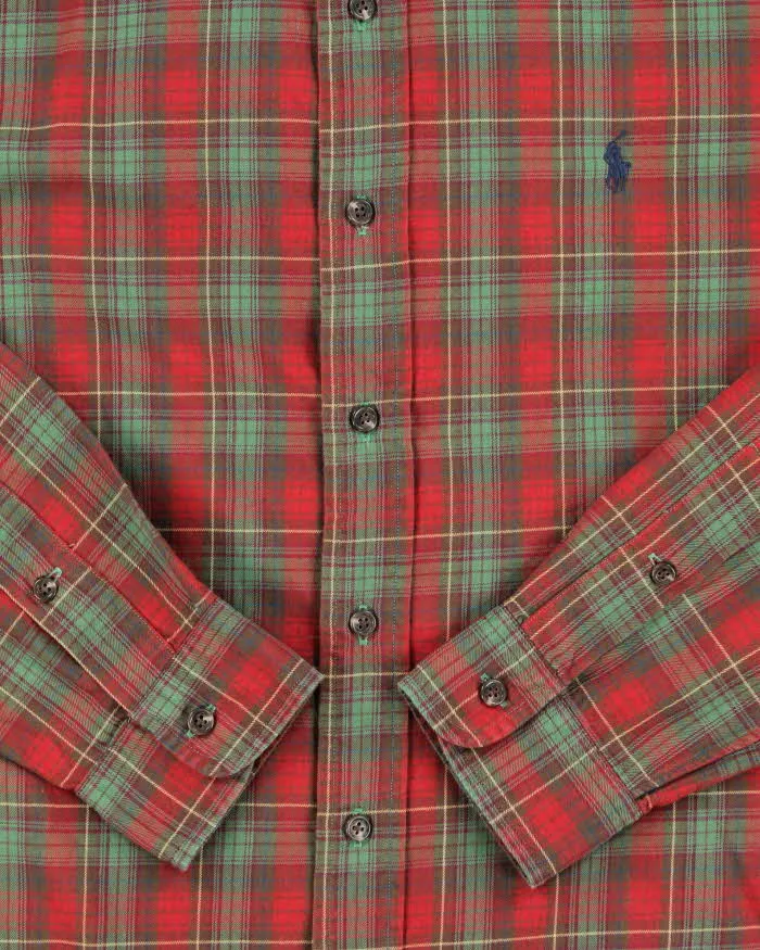 Vintage 00s Ralph Lauren Tartan Long Sleeve Oversized Shirt - S sold by Rokit product image thumbnail 4