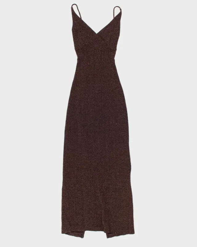 Vintage 90s City Triangles Backless Glittery Dress- S sold by Rokit