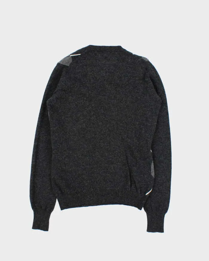 Vintage Y2K 00s Burberry Merino Wool Argyle V-Neck Knit Jumper - M sold by Rokit product image thumbnail 2