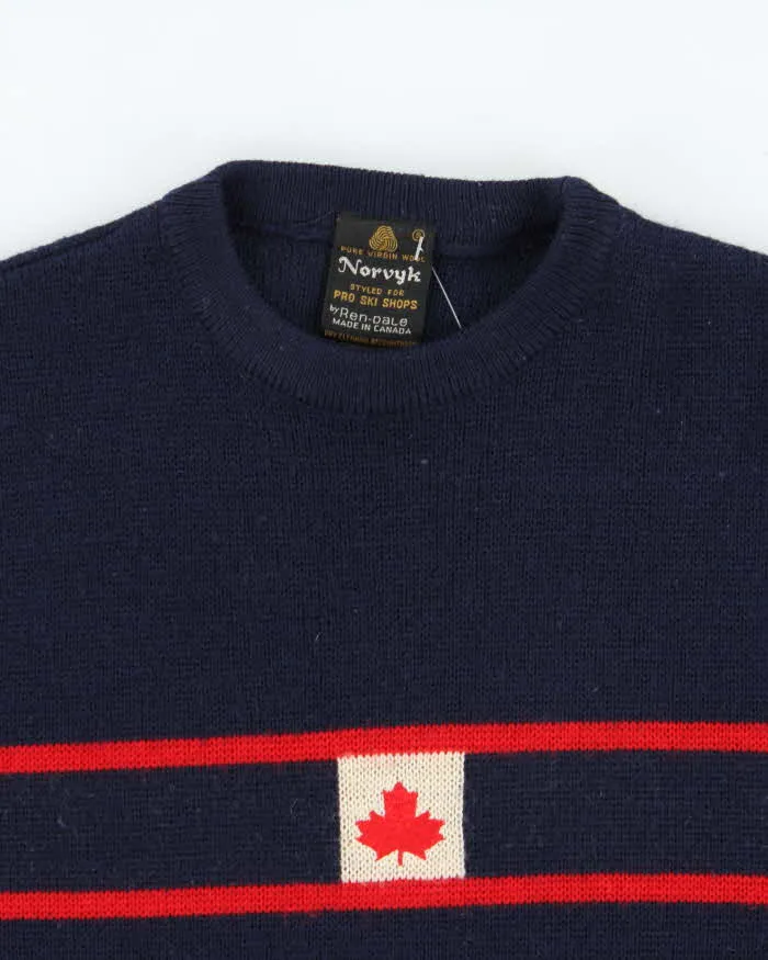 Vintage 1980s Norvyk Canada Wool Crewneck Ski Knit Jumper - S sold by Rokit product image thumbnail 5