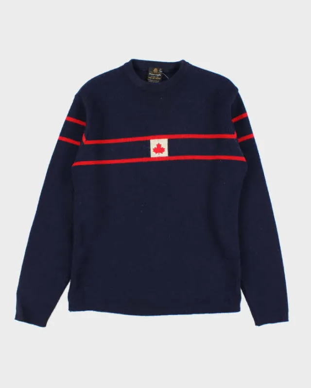 Vintage 1980s Norvyk Canada Wool Crewneck Ski Knit Jumper - S sold by Rokit