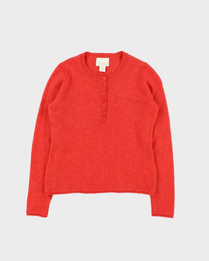 Vintage Cynthia Rowley Quarter-button Cashmere Jumper - M sold by Rokit