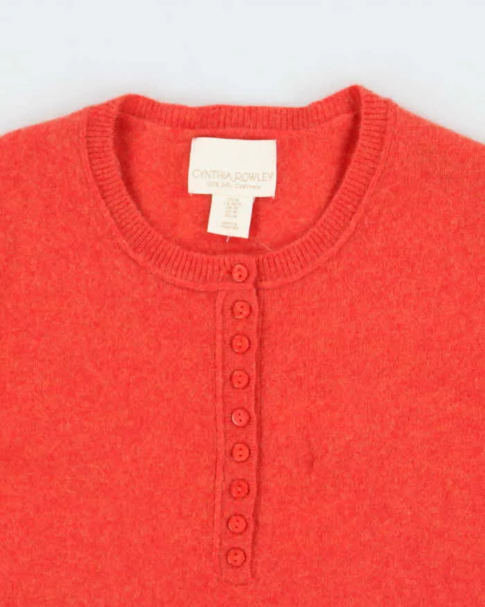 Vintage Cynthia Rowley Quarter-button Cashmere Jumper - M sold by Rokit product image thumbnail 5
