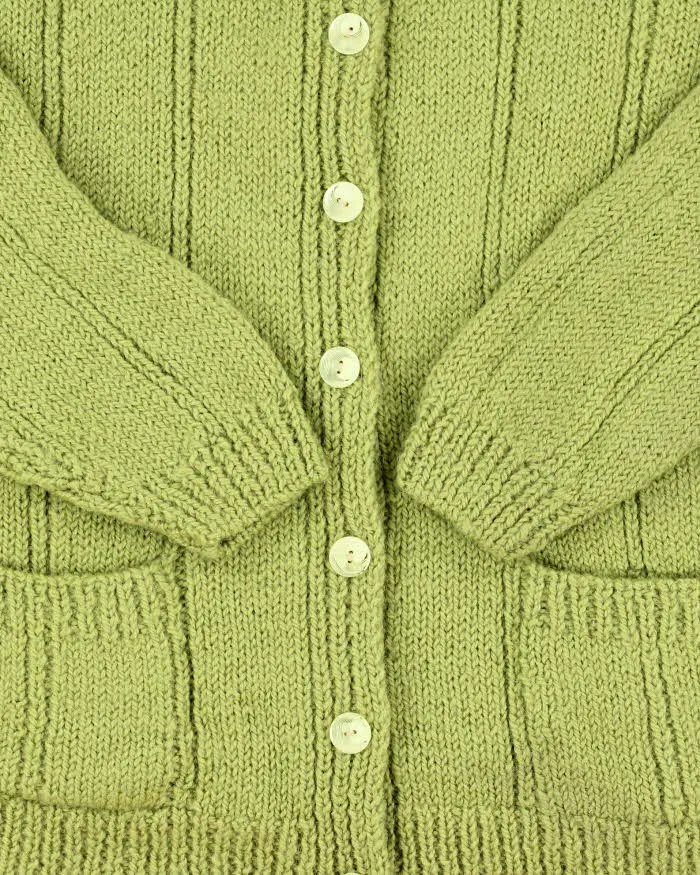 Vintage Boxy Handmade Wool Cardigan - L sold by Rokit product image thumbnail 4