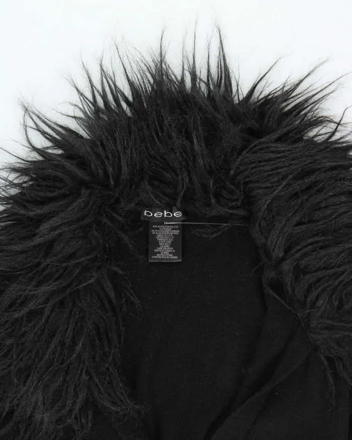Vintage Y2k 00s Bebe Faux Fur Trim Long Cardigan - M sold by Rokit product image thumbnail 3