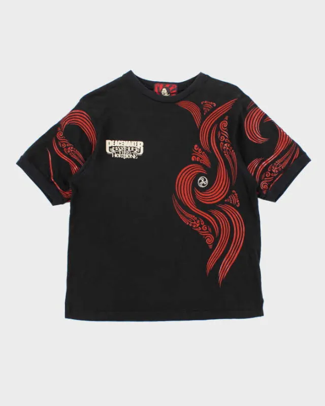 Vintage Y2K 00s Japanese Metal Maximum The Hormone 'Peacemaker' Rubberised Graphic Crewneck T-Shirt - M sold by Rokit