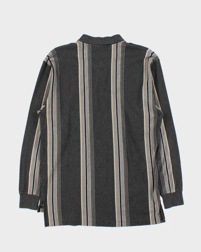 Vintage 1990s Chaps Ralph Lauren Striped Long Sleeve Polo Shirt - L sold by Rokit product image thumbnail 2