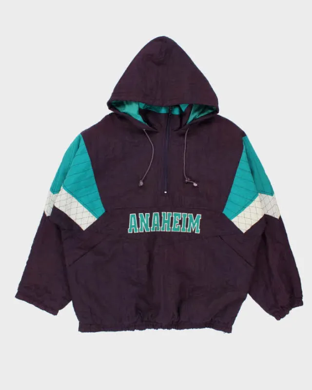 Vintage 1990s Mighty Ducks Hockey All Stars Oversized Quarter-Zip Jacket - M sold by Rokit