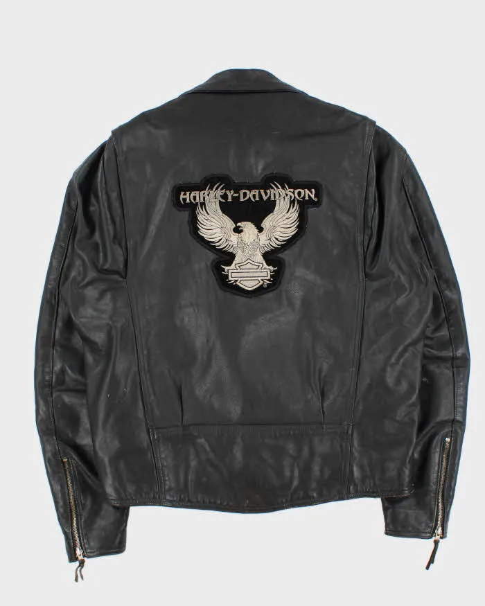 Vintage 1990s Limited Edition Harley Davidson Cowhide Leather Classic Biker Jacket - L sold by Rokit product image thumbnail 2