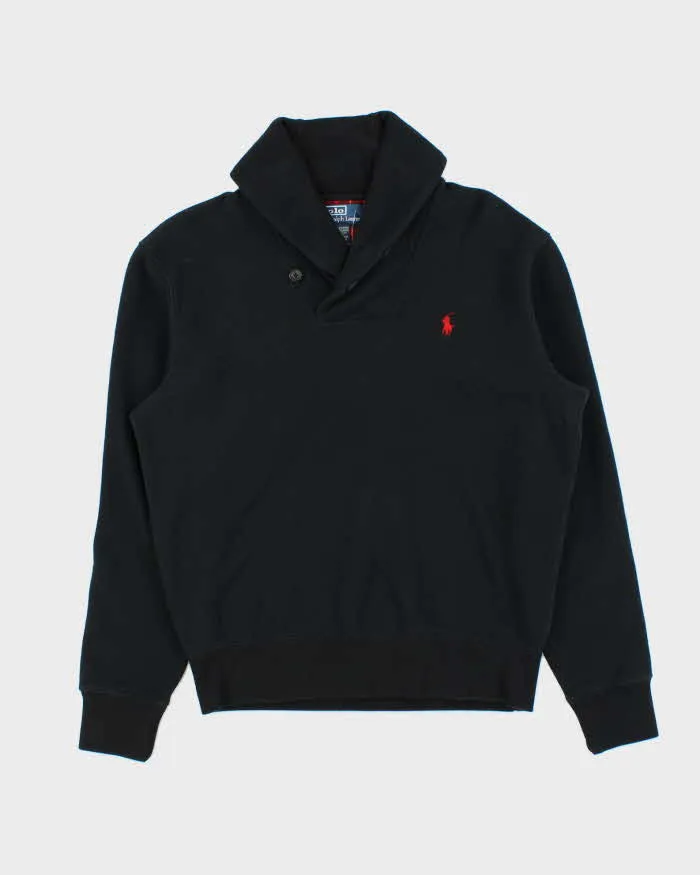 Vintage 00s Polo Ralph Lauren Shawl Neck Sweatshirt - S sold by Rokit