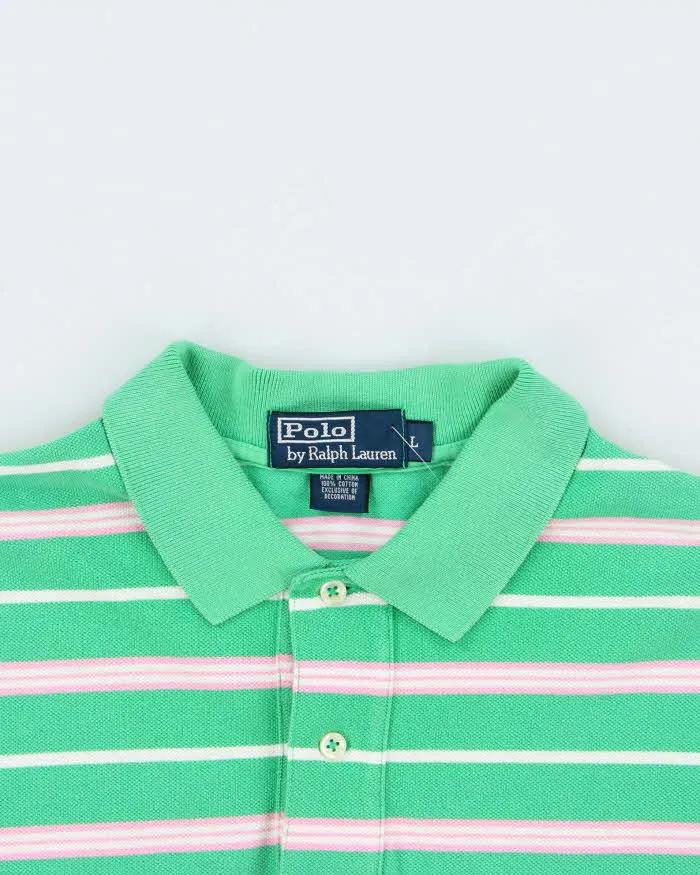 Vintage Y2K 00s Polo Ralph Lauren Striped Polo Shirt - L sold by Rokit product image thumbnail 3