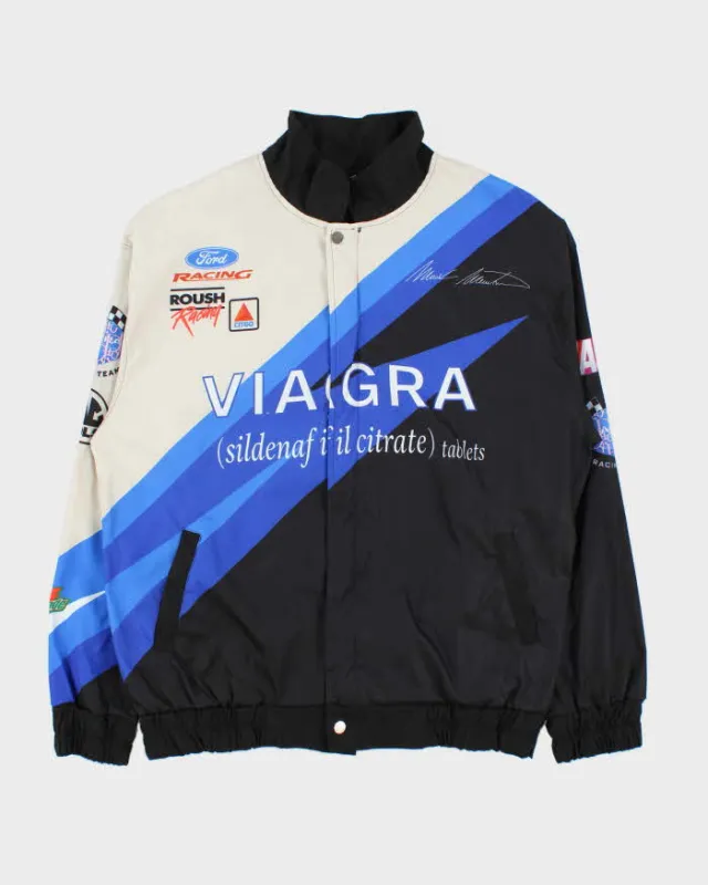 Vintage Y2K 00s Ford Racing Nascar Team Bomber Jacket - L sold by Rokit