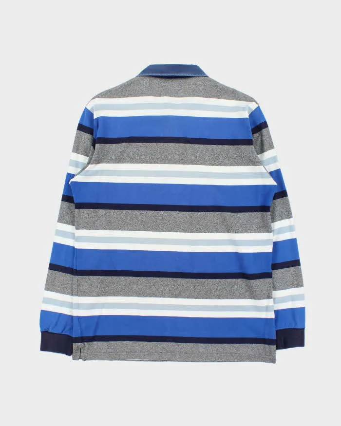 Vintage Lacoste Striped Denim Collar Long Sleeve Polo Shirt - S sold by Rokit product image thumbnail 2