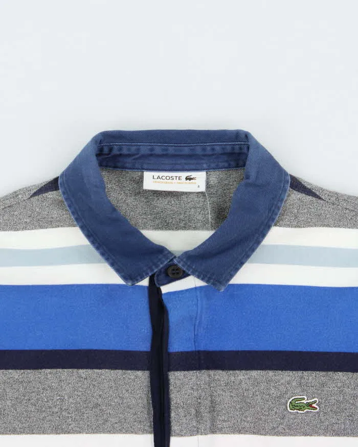 Vintage Lacoste Striped Denim Collar Long Sleeve Polo Shirt - S sold by Rokit product image thumbnail 3