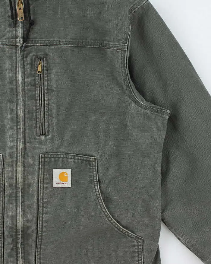 Vintage 2005 Carhartt C68 Ridge Fleece Lined Oversized Hooded Workwear Jacket - L sold by Rokit product image thumbnail 3