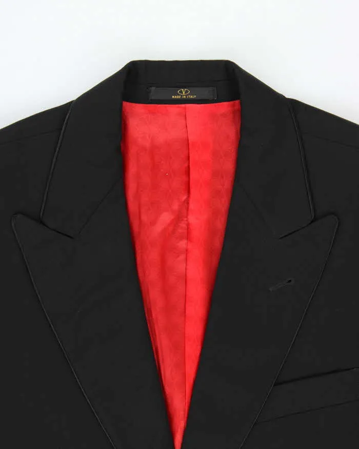 Vintage 00s Valentino Garavani Satin Detailed Wool Two-Piece Straight Leg Suit - L sold by Rokit product image thumbnail 5