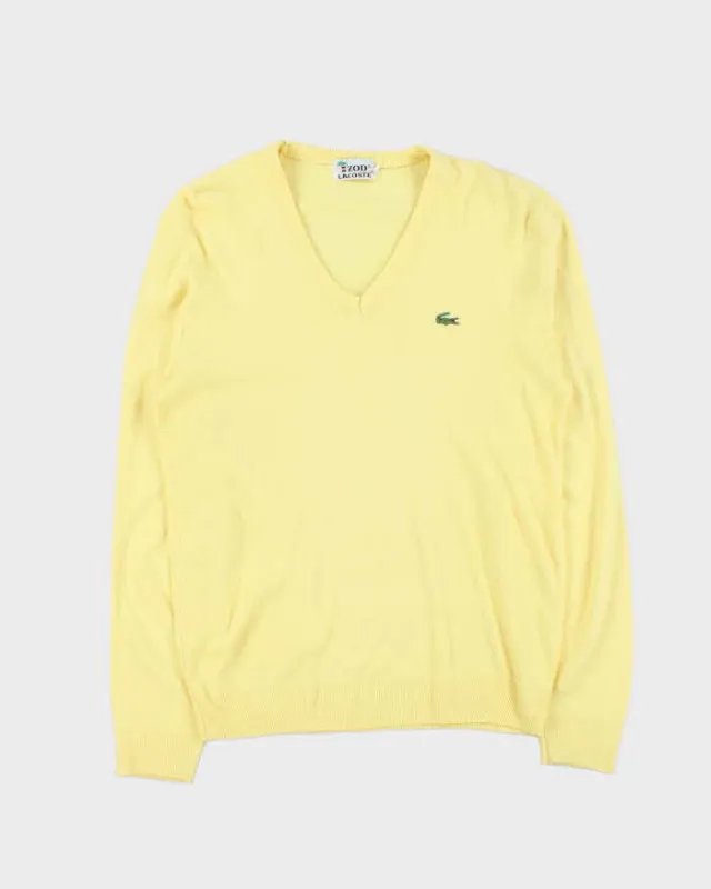 Vintage 1980s IZOD Lacoste V-Neck Knit Jumper - M sold by Rokit