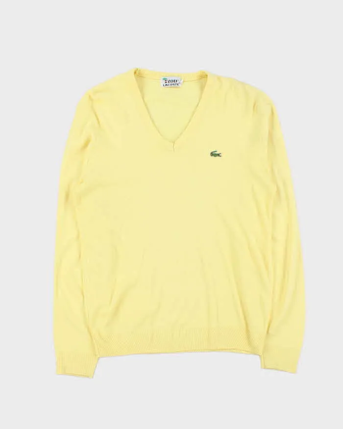 Vintage 1980s IZOD Lacoste V-Neck Knit Jumper - M sold by Rokit