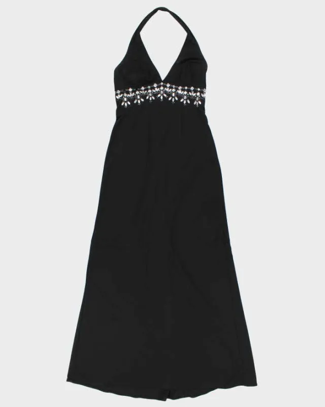 Vintage Y2k 00s Dave & Johnny Bejewelled Halter Neck Dress - S sold by Rokit