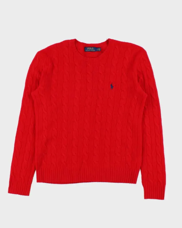 Vintage Ralph Lauren Wool & Cashmere Aran Knit Jumper - S sold by Rokit