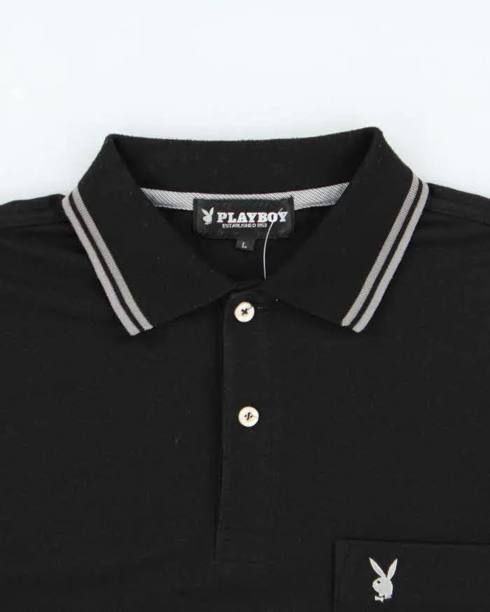 Vintage Y2K 00s Playboy Embroidered Pocket Long Sleeve Polo Shirt - L sold by Rokit product image thumbnail 5