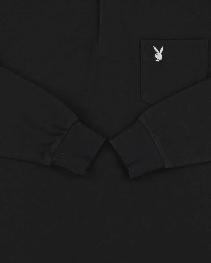 Vintage Y2K 00s Playboy Embroidered Pocket Long Sleeve Polo Shirt - L sold by Rokit product image thumbnail 4