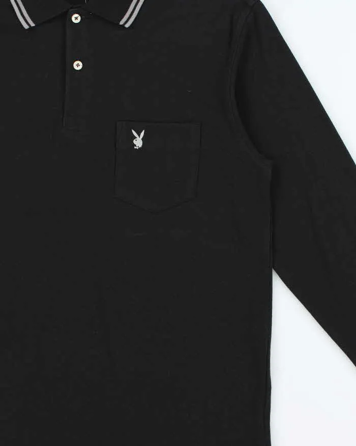 Vintage Y2K 00s Playboy Embroidered Pocket Long Sleeve Polo Shirt - L sold by Rokit product image thumbnail 3