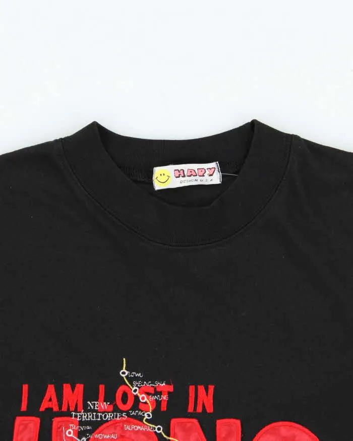 Vintage 1990s Hong Kong Island Embroidered Crewneck T-Shirt - L sold by Rokit product image thumbnail 4