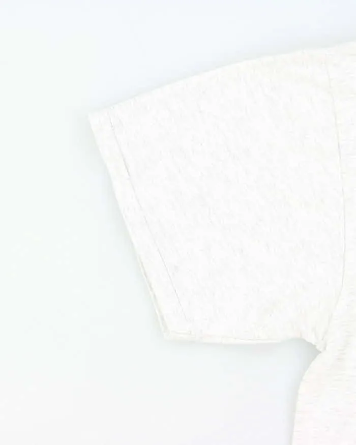 Vintage 1991 Oneita Power-T Single Stitch Mole Grey Crewneck T-Shirt - L sold by Rokit product image thumbnail 5