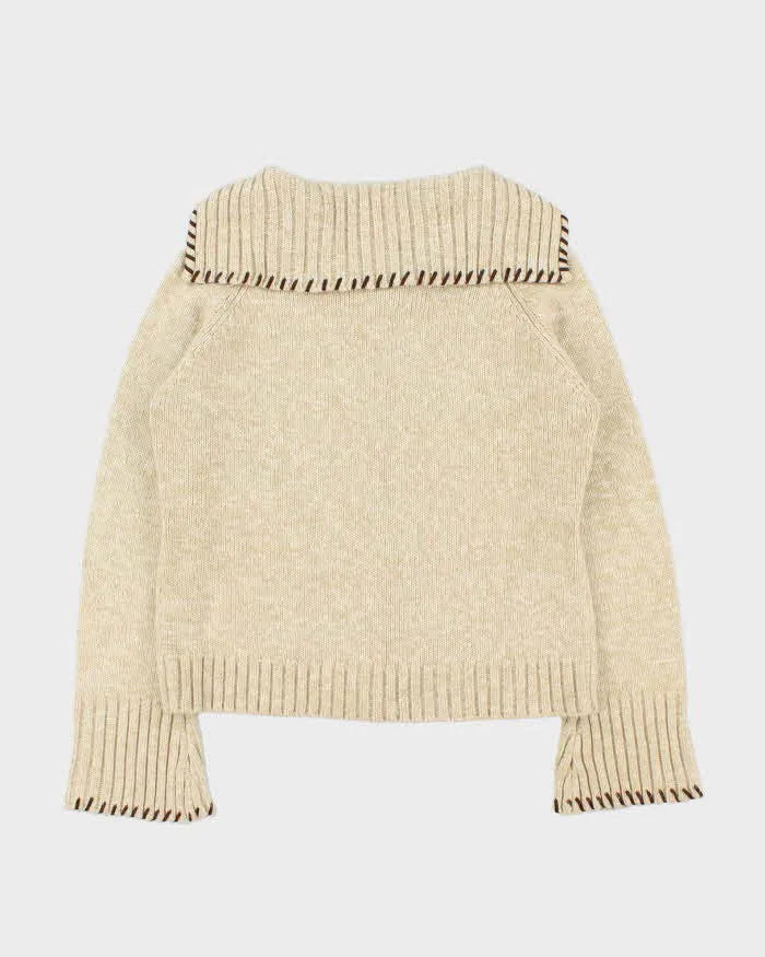 Vintage 00s Point Zero Double Zip Knit Jumper - L sold by Rokit product image thumbnail 2