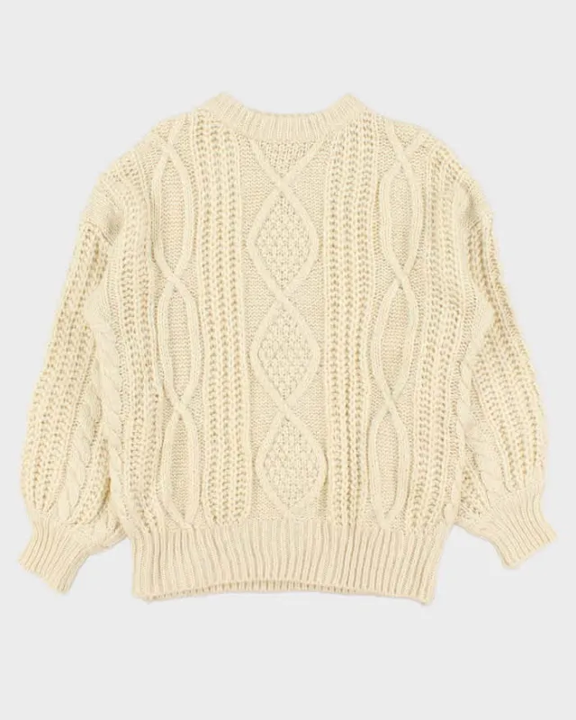 Vintage Aran Knit Chunky Jumper - XL sold by Rokit