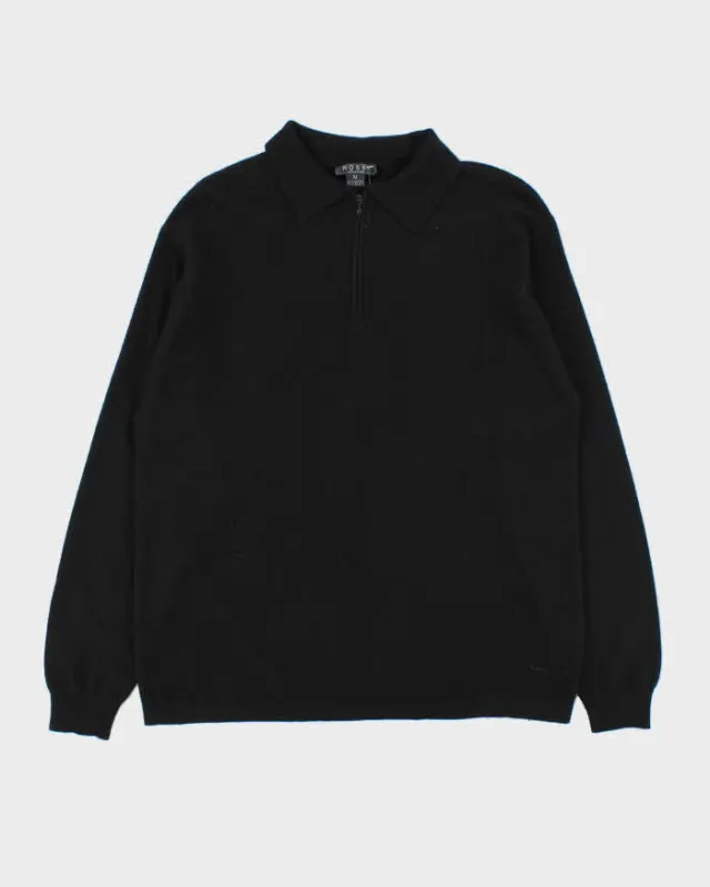 Vintage 1990s Rossi Collezioni Cashmere Collared Quarter-Zip Knit Jumper - M sold by Rokit