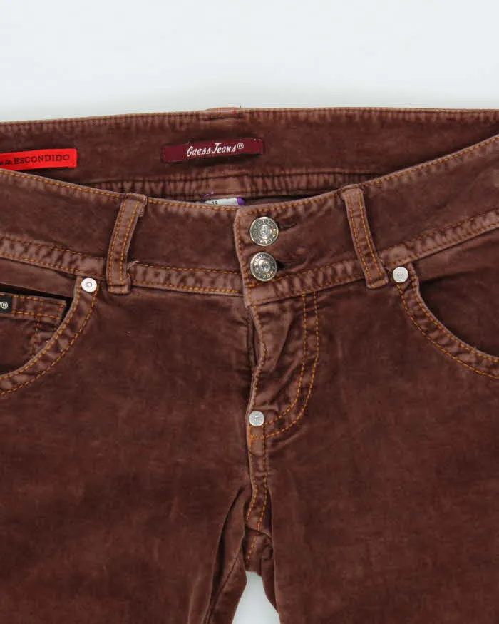 Vintage Y2k 00s Guess Low Waisted Velvet Trousers - W32 L30 sold by Rokit product image thumbnail 3