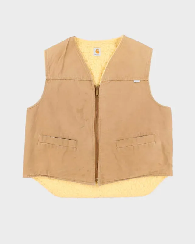 Vintage 1990 Carhartt Union Made Sherpa Lined Workwear Gilet - XL sold by Rokit