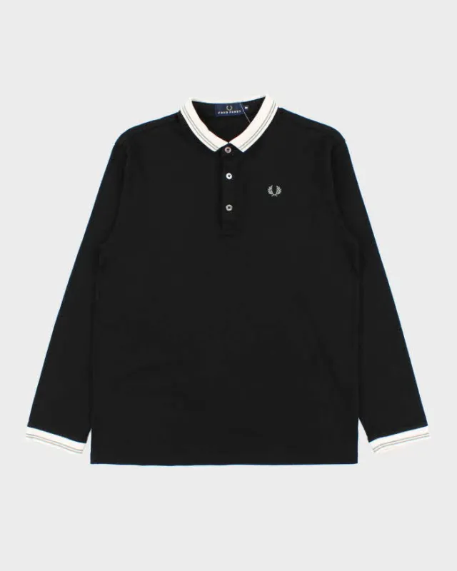 Vintage Y2K 00s Fred Perry Metallic Embroidered Long Sleeve Polo Shirt - M sold by Rokit
