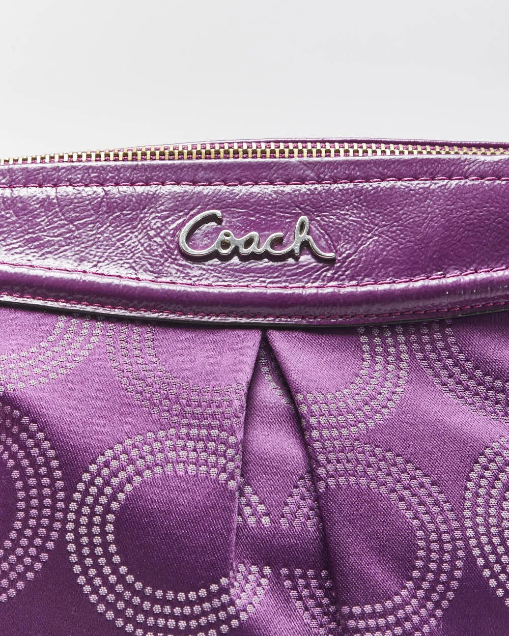 Vintage Y2K 00s Coach Ashley Dotted Op Art Signature Satin Shoulder / Crossbody Bag sold by Rokit product image thumbnail 3