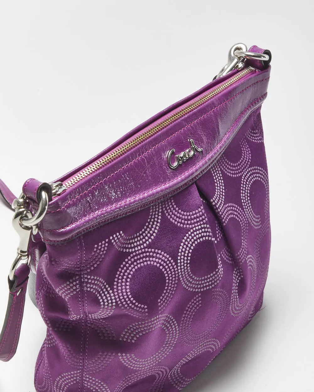 Vintage Y2K 00s Coach Ashley Dotted Op Art Signature Satin Shoulder / Crossbody Bag sold by Rokit product image thumbnail 5